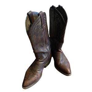 FRYE Billy Pull On Brown Leather Western Women's Boots Size 6.5 M